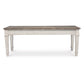 Rectangular Wooden Bench with Under seat Storage Antique White and Brown By Casagear Home BM227027