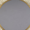 Round Accent Mirror with Sunburst Design Gold and Silver By Casagear Home BM227147