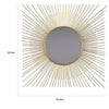 Round Accent Mirror with Sunburst Design Gold and Silver By Casagear Home BM227147