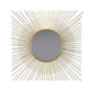 Round Accent Mirror with Sunburst Design, Gold and Silver By Casagear Home