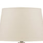 Mercury Glass Table Lamp with Drum Shade Gold and Beige By Casagear Home BM227212