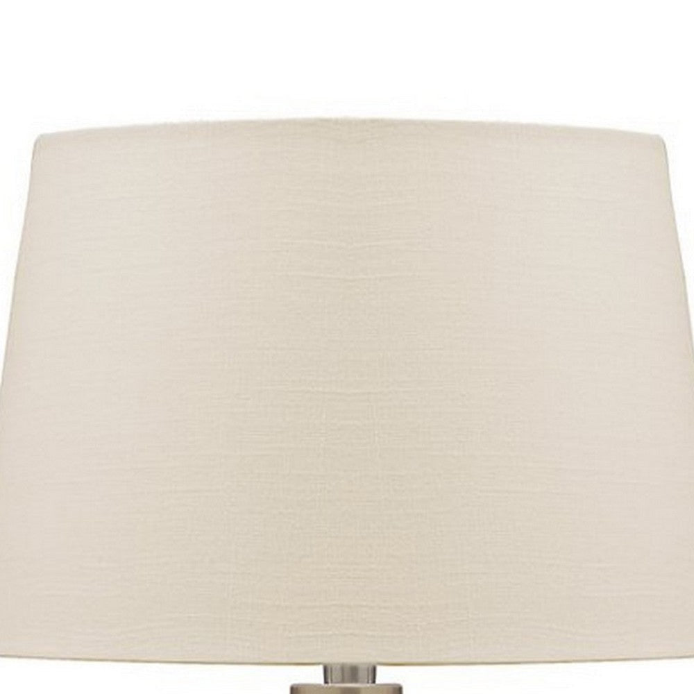 Mercury Glass Table Lamp with Drum Shade Gold and Beige By Casagear Home BM227212