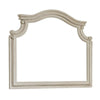 Scalloped Top Wood Encased Mirror with Molded Details, Antique White By Casagear Home