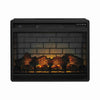 31.25 Inch Metal Fireplace Inset with 7 Level Temperature Setting Black By Casagear Home BM227445