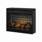 31.25 Inch Metal Fireplace Inset with 7 Level Temperature Setting Black By Casagear Home BM227445