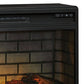 31.25 Inch Metal Fireplace Inset with 7 Level Temperature Setting Black By Casagear Home BM227445