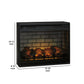 31.25 Inch Metal Fireplace Inset with 7 Level Temperature Setting Black By Casagear Home BM227445