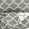 3 Piece Queen Comforter Set with Quatrefoil Design Gray and White By Casagear Home BM227504