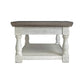 Plank Style Wood Coffee Table Spring Lift Top Vintage White Weathered Gray By Casagear Home BM227511