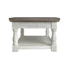 Plank Style Wood Coffee Table Spring Lift Top Vintage White Weathered Gray By Casagear Home BM227511