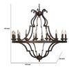 Candelabra Inspired 18 Light Metal Frame Chandelier Large Antique Bronze By Casagear Home BM227720