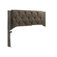 Wooden Queen Bed with Button Tufted Upholstered Headboard Gray and Brown By Casagear Home BM228551