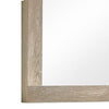 Transitional Style Grained Wood Encased Square Mirror Cream By Casagear Home BM228562