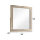 Transitional Style Grained Wood Encased Square Mirror Cream By Casagear Home BM228562