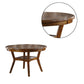 Round Top Wooden Dining Table with Boomerang Legs Walnut Brown By Casagear Home BM228573