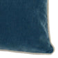 Rectangular Fabric Throw Pillow with Solid Color and Piped Edges Blue By Casagear Home BM228811