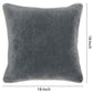 Square Fabric Throw Pillow with Solid Color and Piped Edges Gray By Casagear Home BM228815