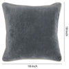 Square Fabric Throw Pillow with Solid Color and Piped Edges Gray By Casagear Home BM228815