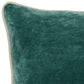 Square Fabric Throw Pillow with Solid Color and Piped Edges Teal Green By Casagear Home BM228821