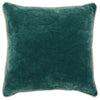 Square Fabric Throw Pillow with Solid Color and Piped Edges Teal Green By Casagear Home BM228821