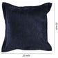 Square Fabric Throw Pillow with Solid Color and Flanged Edges Blue By Casagear Home BM228834