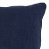 Textured Fabric Throw Pillow with Piped Edges Navy Blue and Beige By Casagear Home BM228906