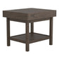 28’’ 1 Hidden Drawer Wooden End Table Taupe Gray By Casagear Home BM229635