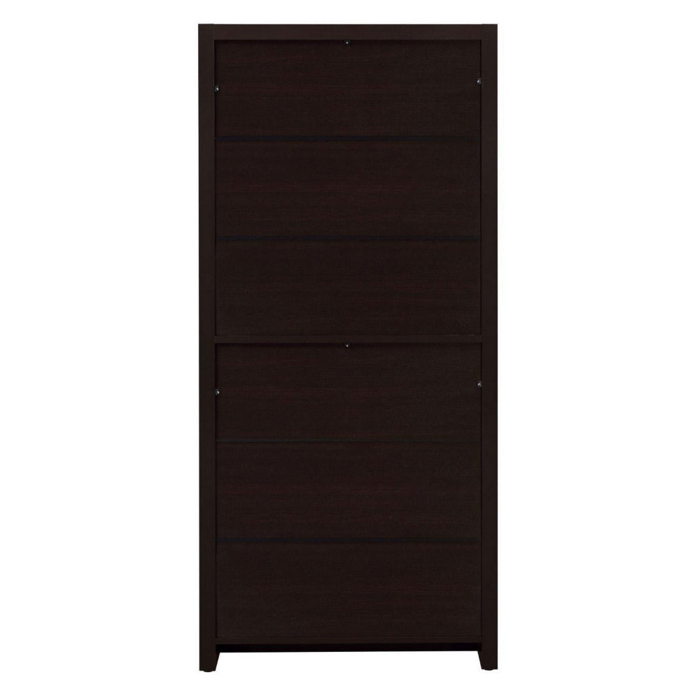 Wooden Bookcase with 3 Shelves and 1 Drawer Dark Brown By Casagear Home BM229684