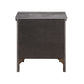 16’’ 2 Drawer Nightstand with Metal Bar Pulls,Rustic Gray By Casagear Home BM230132