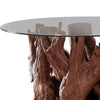 Wooden Tree Bark Design Dining Table Natural Light Brown By Casagear Home BM230285