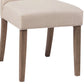 19.5’’ Button Tufted Fabric Dining Chair Set of 2 Beige By Casagear home BM230315