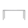 Faux Marble Dining Table with Straight Metal Legs Gray and White By Casagear Home BM230351