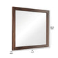 44 Inch Rectangular Wood Frame Mirror Brown By Casagear Home BM230392