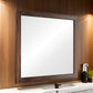 44 Inch Rectangular Wood Frame Mirror Brown By Casagear Home BM230392