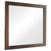 44 Inch Rectangular Wood Frame Mirror, Brown By Casagear Home