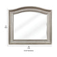 46 Inch Wooden Frame Arched Mirror Silver By Casagear Home BM230423