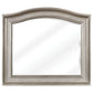 46 Inch Wooden Frame Arched Mirror, Silver By Casagear Home