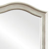 36 Inch Wooden Frame Arched Vanity Mirror Silver By Casagear Home BM230424