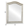 36 Inch Wooden Frame Arched Vanity Mirror Silver By Casagear Home BM230424