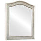 36 Inch Wooden Frame Arched Vanity Mirror, Silver By Casagear Home