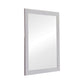 Wooden Frame Mirror with Mounting Hardware White By Casagear Home BM230512