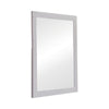 Wooden Frame Mirror with Mounting Hardware White By Casagear Home BM230512