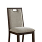 Wood & Fabric Padded Side Chair Set of 2 Brown & Beige By Casagear Home BM230622