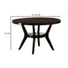 48’’ Modern Round Dining Table with Bottom Shelf Brown By Casagear Home BM230639