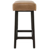 26 Inch Wooden Frame Leatherette Backless Counterstool Beige By Casagear Home BM230735