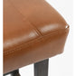 26 Inch Wooden Frame Leatherette Backless Counterstool Brown By Casagear Home BM230736