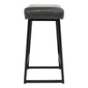 26 Inch Backless Counter Stool with Leatherette Seat Set of 2 Gray By Casagear Home BM230737