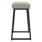 26 Inch Backless Counter Stool with Leatherette Seat Set of 2 Light Gray By Casagear Home BM230738