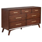 60 Inch Wooden Dresser with 7 Drawers, Brown By Casagear Home