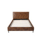 Faux Leather Upholstered California King Bed Brown By Casagear Home BM230764